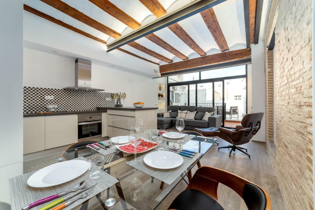 דירות ולנסיה Florit Flats - Center Luxurious 1Br 1Ba Terrace Wi-Fi Ac מראה חיצוני תמונה